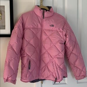 Baby pink north face jacket